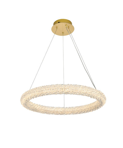 Elegant Lighting - 3800D23SG - LED Chandelier - Bowen - Satin Gold