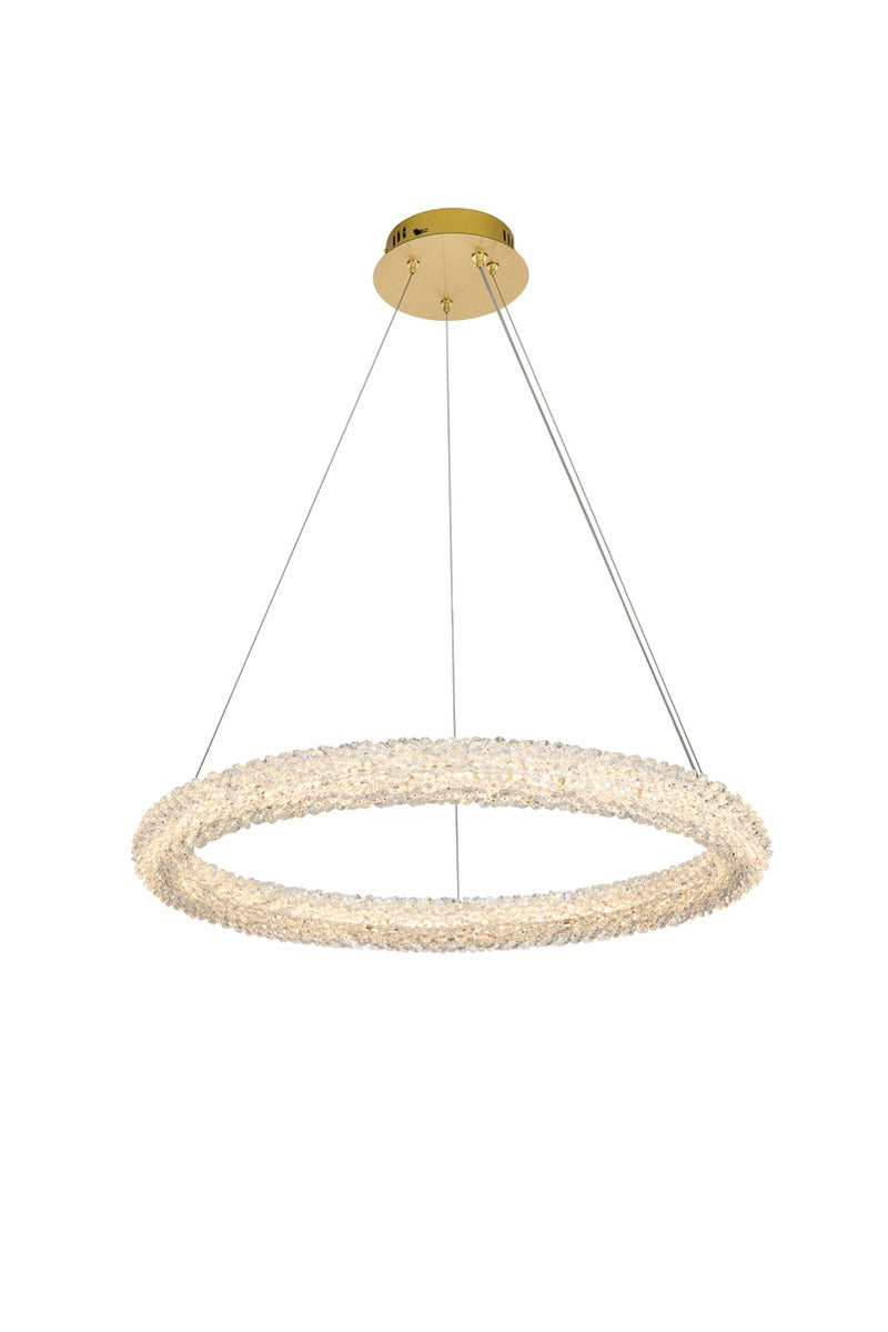 Elegant Lighting - 3800D26SG - LED Chandelier - Bowen - Satin Gold