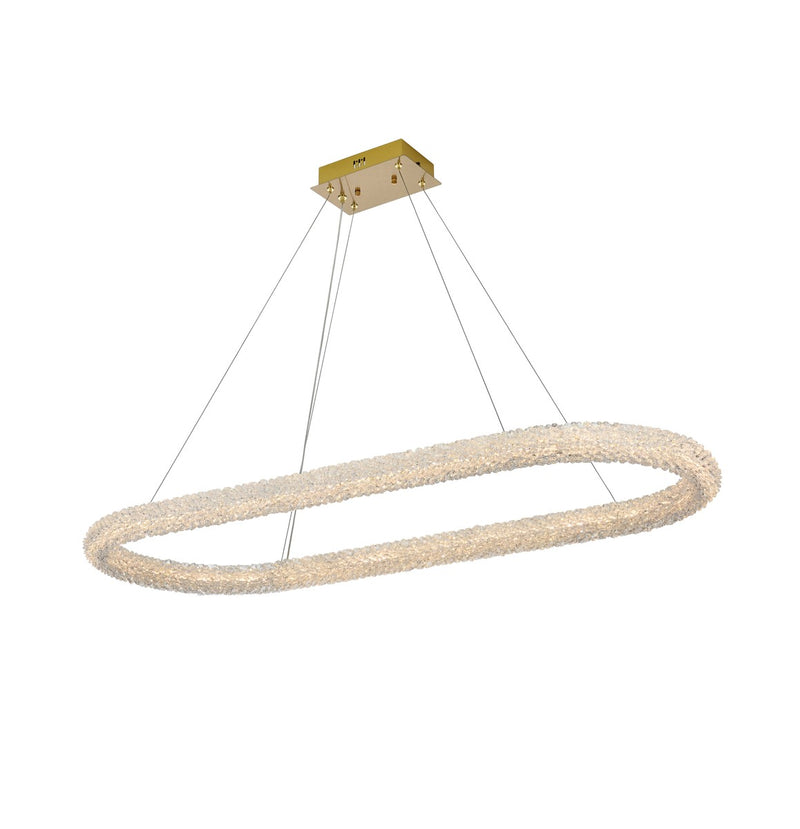 Elegant Lighting - 3800D50L1SG - LED Chandelier - Bowen - Satin Gold