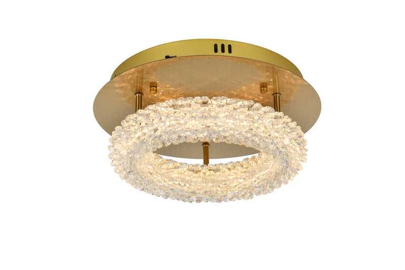Elegant Lighting - 3800F14SG - LED Flush Mount - Bowen - Satin Gold