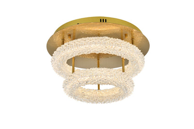 Elegant Lighting - 3800F18L2SG - LED Flush Mount - Bowen - Satin Gold