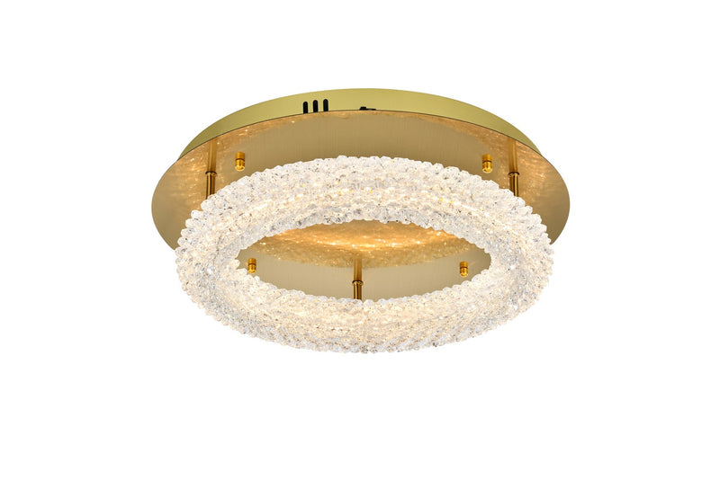 Elegant Lighting - 3800F18SG - LED Flush Mount - Bowen - Satin Gold