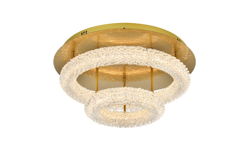 Elegant Lighting - 3800F22L2SG - LED Flush Mount - Bowen - Satin Gold