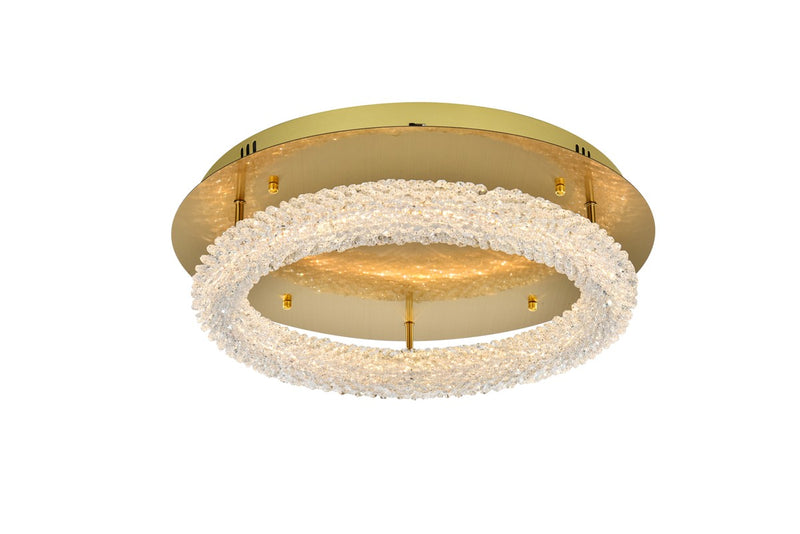 Elegant Lighting - 3800F22SG - LED Flush Mount - Bowen - Satin Gold