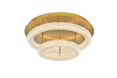 Elegant Lighting - 3800F26L2SG - LED Flush Mount - Bowen - Satin Gold