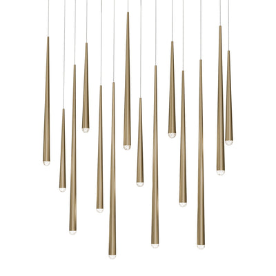 Modern Forms - PD-41714L-AB - LED Pendant - Cascade - Aged Brass