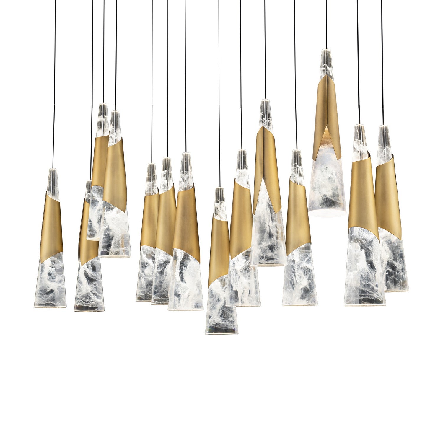 Kilt Multilight Linear Pendant Light - PD-44414L-BK by Modern Forms ...