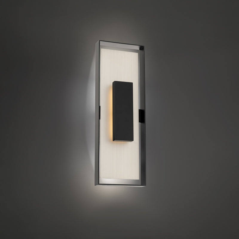 Modern Forms - WS-W28422-BK/BN - LED Outdoor Wall Sconce - Boxie - Black/Brushed Nickel
