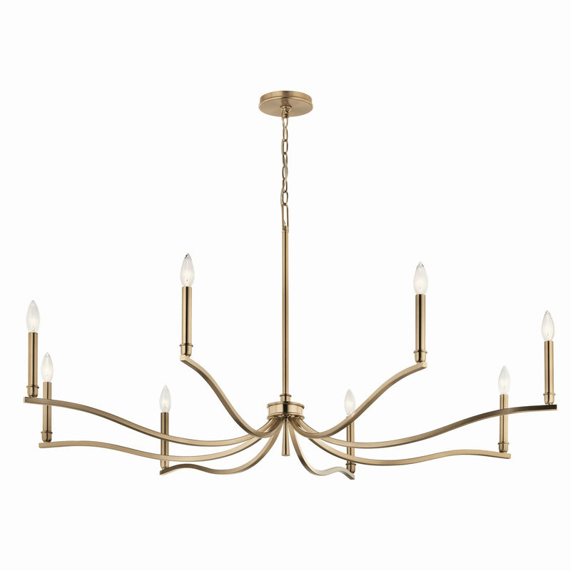 Kichler - 52697CPZ - Eight Light Chandelier - Malene - Champagne Bronze