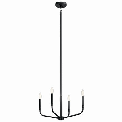 Kichler - 52716BK - Four Light Chandelier/Semi Flush Mount - Madden - Black