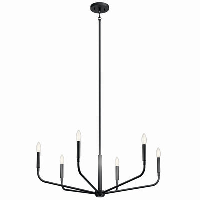 Kichler - 52718BK - Six Light Chandelier - Madden - Black