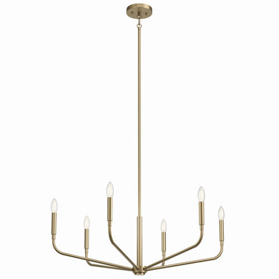 Kichler - 52718CPZ - Six Light Chandelier - Madden - Champagne Bronze