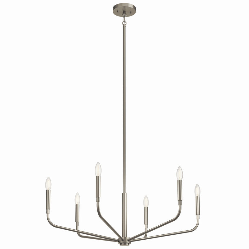 Kichler - 52718NI - Six Light Chandelier - Madden - Brushed Nickel