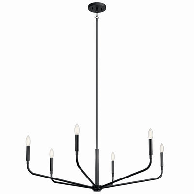 Kichler - 52719BK - Six Light Chandelier - Madden - Black