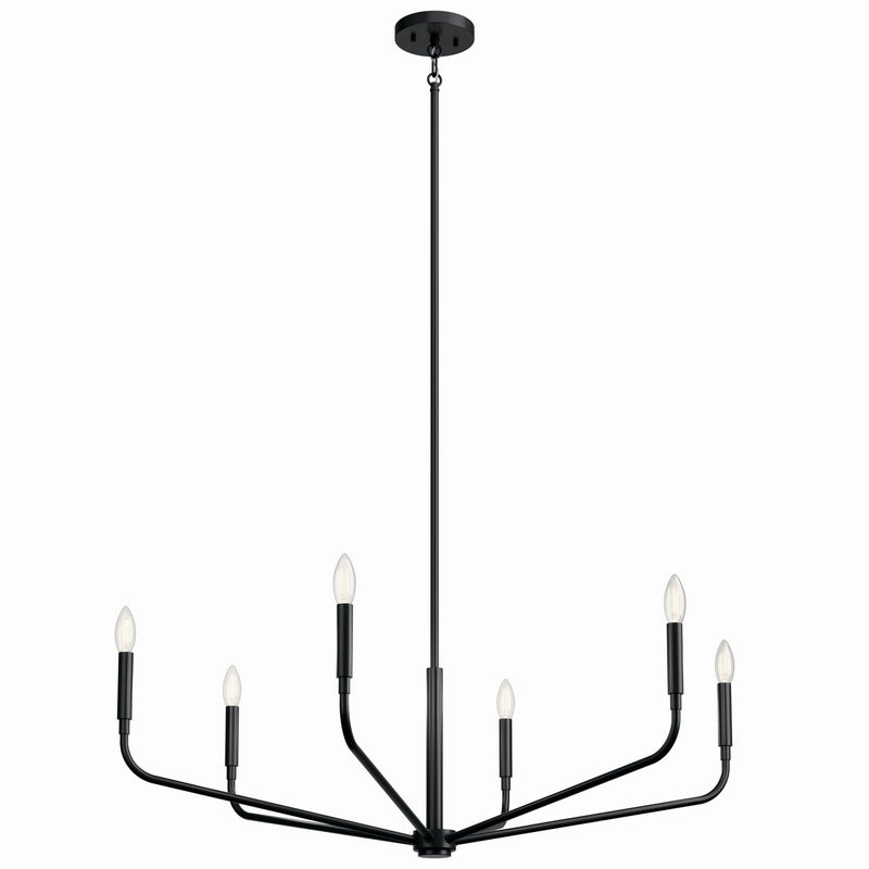 Kichler - 52719BK - Six Light Chandelier - Madden - Black