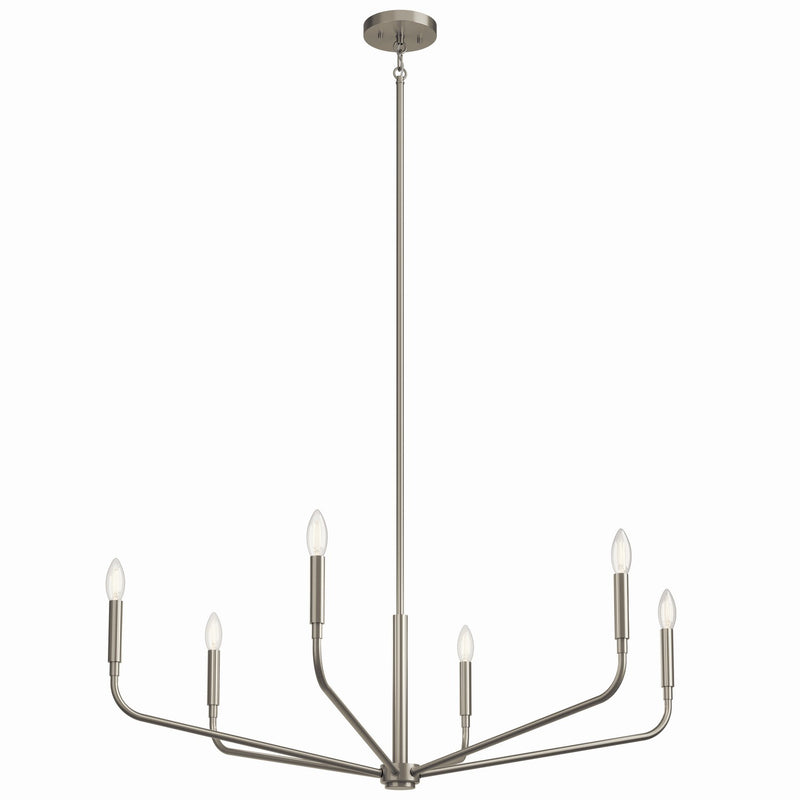 Kichler - 52719NI - Six Light Chandelier - Madden - Brushed Nickel