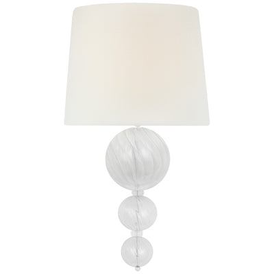 Visual Comfort Signature - JN 2004PW/CG-L - LED Wall Sconce - Talia - Plaster White and Clear Swirled Glass