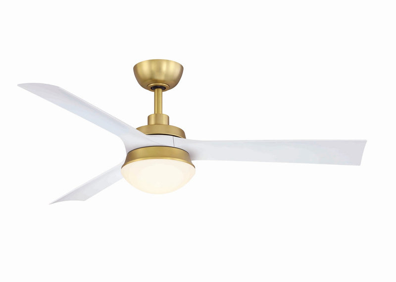 Fanimation - FP6807BSMW - 52"Ceiling Fan - Barlow - Brushed Satin Brass