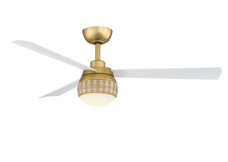 Fanimation - FP6837BSMW - 52"Ceiling Fan - Paget - Brushed Satin Brass