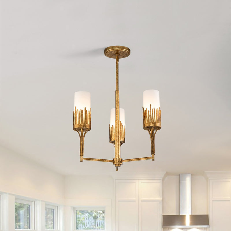 Lucas + McKearn - CH20319G-3 - Three Light Chandelier - Sawgrass - Gold Leaf