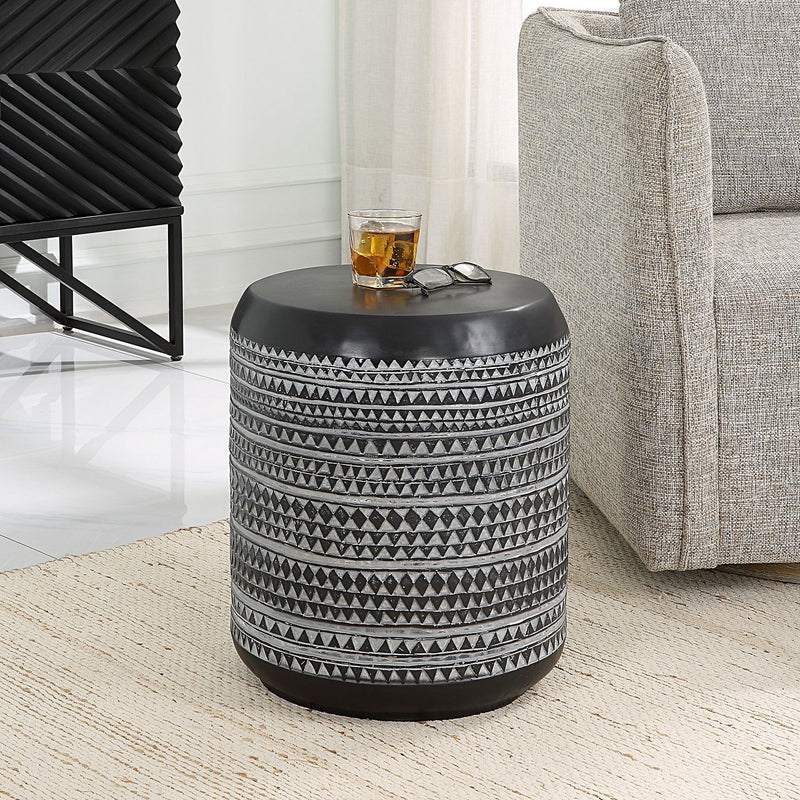 Uttermost - 22967 - Accent Table - Cutting Edge - Chalk Black