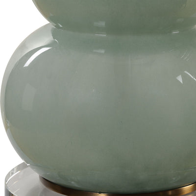 Sanctuary Green Gray Glass Table Lamp
