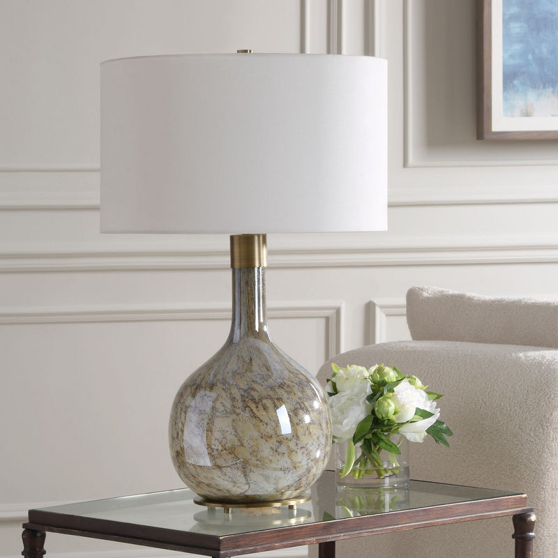 Rhine Brown Glass Table Lamp
