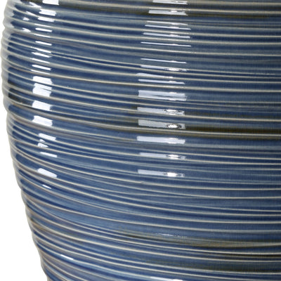 Moher Glossy Blue Table Lamp