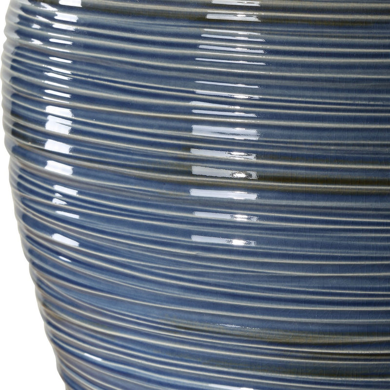 Moher Glossy Blue Table Lamp