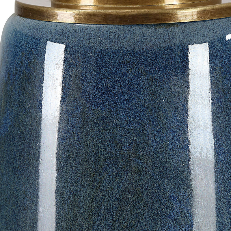 Submerged Deep Blue Table Lamp