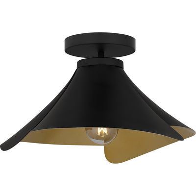 Quoizel - QSF6747MBK - One Light Semi Flush Mount - Quoizel Semi-Flush Mount - Matte Black