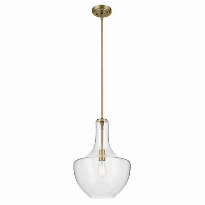 Kichler - 42046NBRCS - One Light Pendant - Everly - Natural Brass