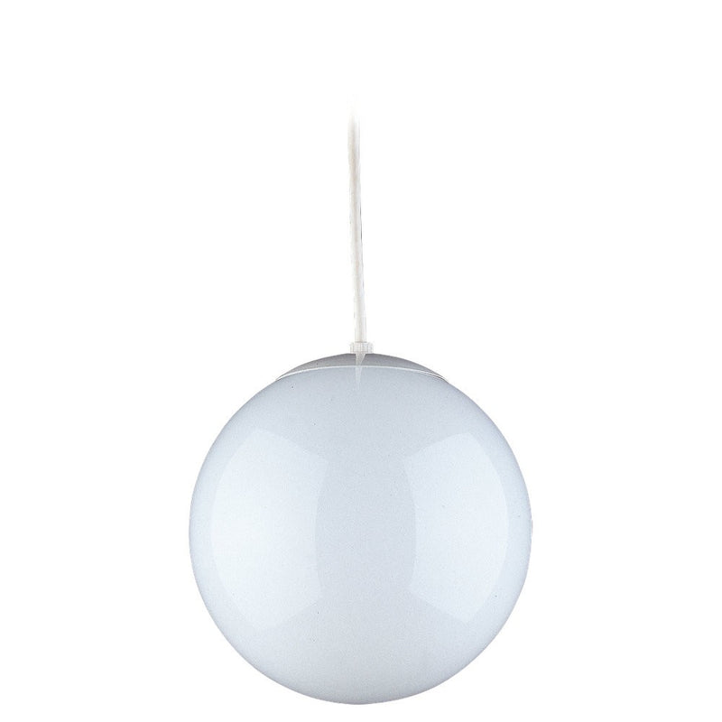 Visual Comfort Studio - 6024-15 - One Light Pendant - Leo - Hanging Globe - White