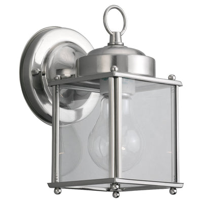 Generation Lighting. - 8592-965 - One Light Outdoor Wall Lantern - New Castle - Antique Brushed Nickel