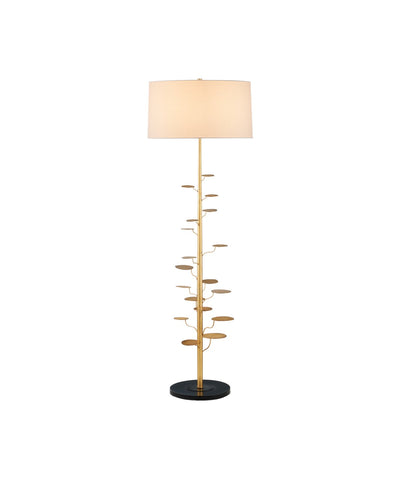 Currey and Company - 8000-0161 - One Light Floor Lamp - Vittoria Floor Lamp - Antique Gold Leaf