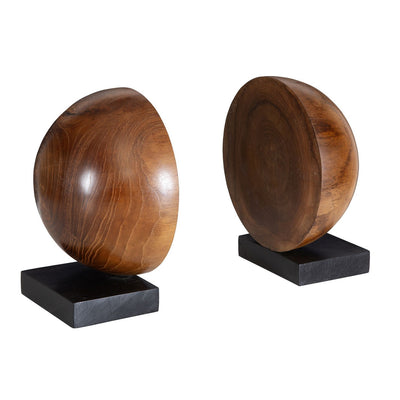 Uttermost - 17128 - Bookends Set/2 - Teak And Noir - Natural Teak