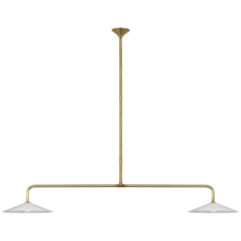 Visual Comfort Signature - AL 5035HAB-WG - LED Pendant - Ponce - Hand-Rubbed Antique Brass
