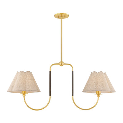 Mitzi - H1043902-AGB/TRB - Two Light Linear Pendant - Janie - Aged Brass/True Bronze