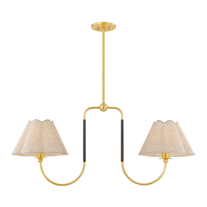 Mitzi - H1043902-AGB/TRB - Two Light Linear Pendant - Janie - Aged Brass/True Bronze
