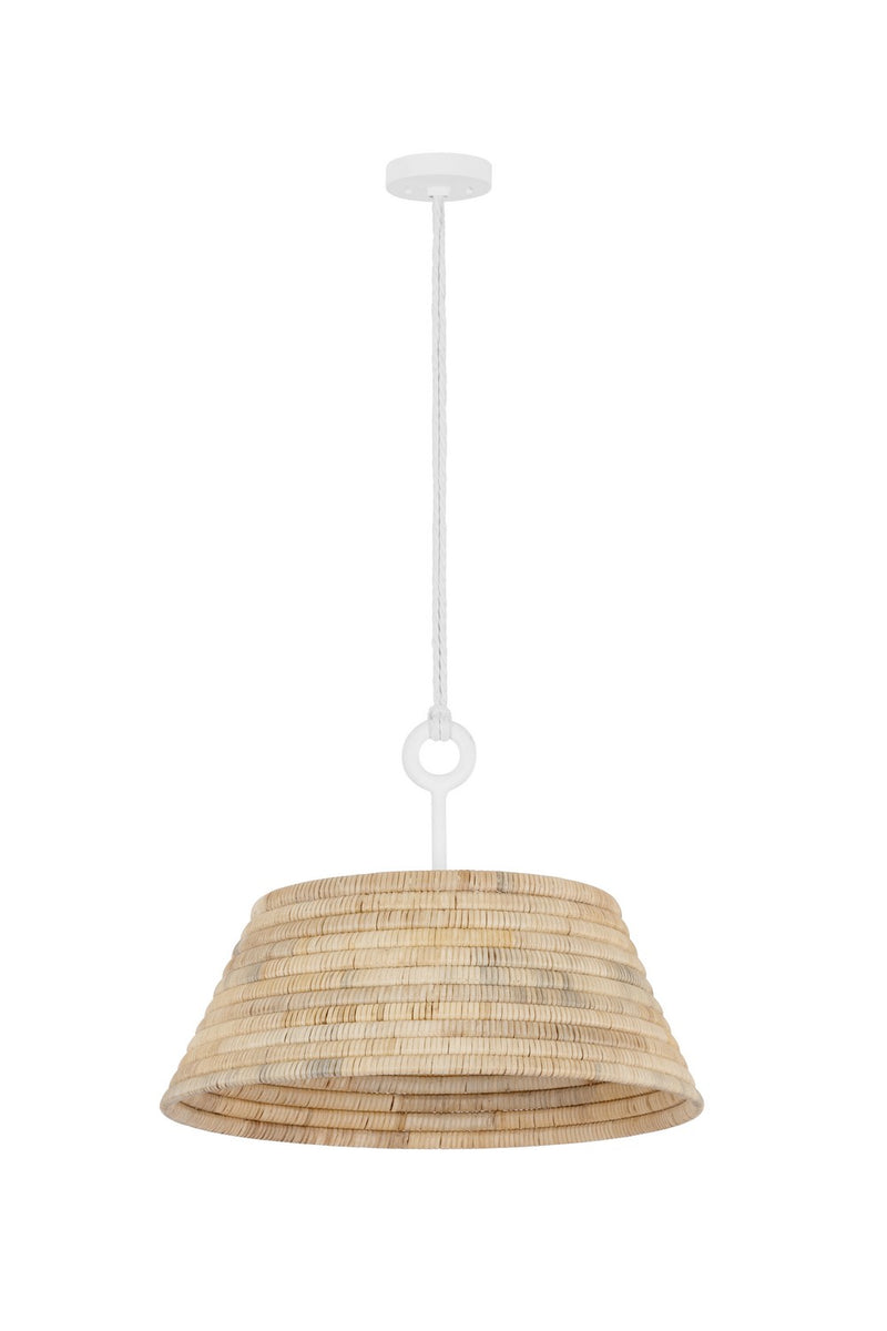 Troy Lighting - F2824-GSW - One Light Pendant - Sequoia - Gesso White