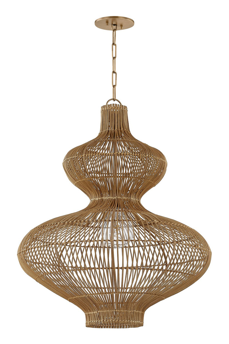 Troy Lighting - F3828-PBR - One Light Pendant - Irvine - Patina Brass