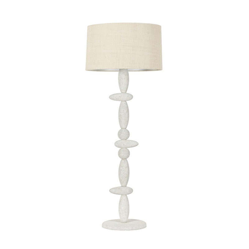 Troy Lighting - PFL5564-VGL/CGL - One Light Floor Lamp - Cullen - Vintage Gold Leaf/Ceramic Gypsum Clay