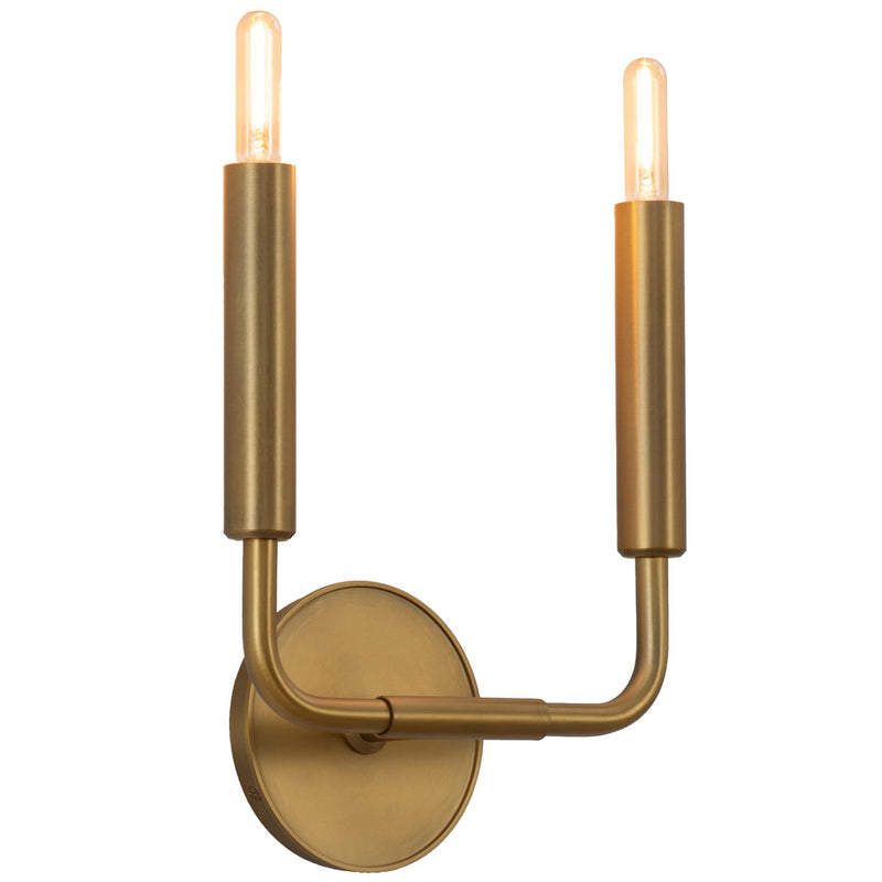 Robert Abbey - 1406 - Two Light Wall Sconce - Mavisten Edition Carbonia - Mavisten Brass Duex