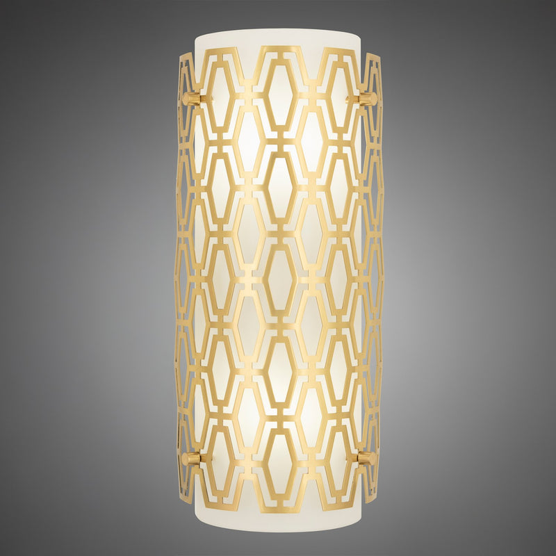 Robert Abbey - 202 - Two Light Wall Sconce - Marcel - Modern Brass/Frosted Cased White Glass