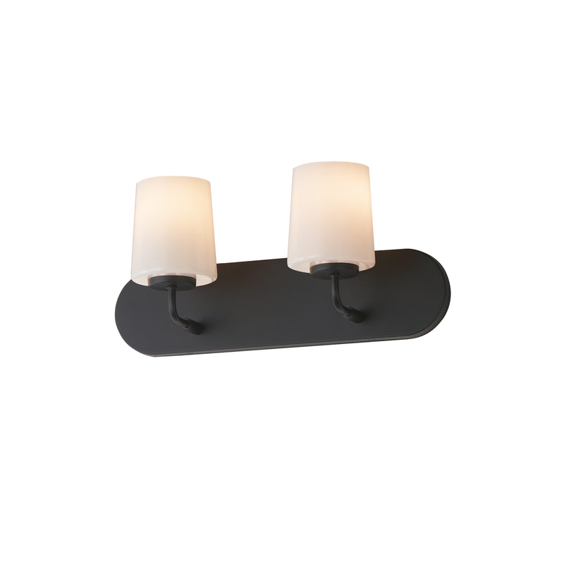 Maxim - 12892WTBK - Two Light Bath Vanity - Durham - Black