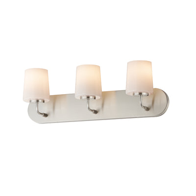 Maxim - 12893WTSN - Three Light Bath Vanity - Durham - Satin Nickel