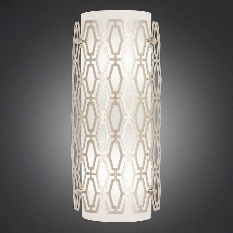 Robert Abbey - S202 - Two Light Wall Sconce - Marcel - Polished Nickel/Frosted Cased White Glass