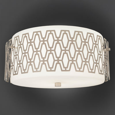 Robert Abbey - S203 - Three Light Flushmount - Marcel - Polished Nickel w/Frosted Cased White Glass