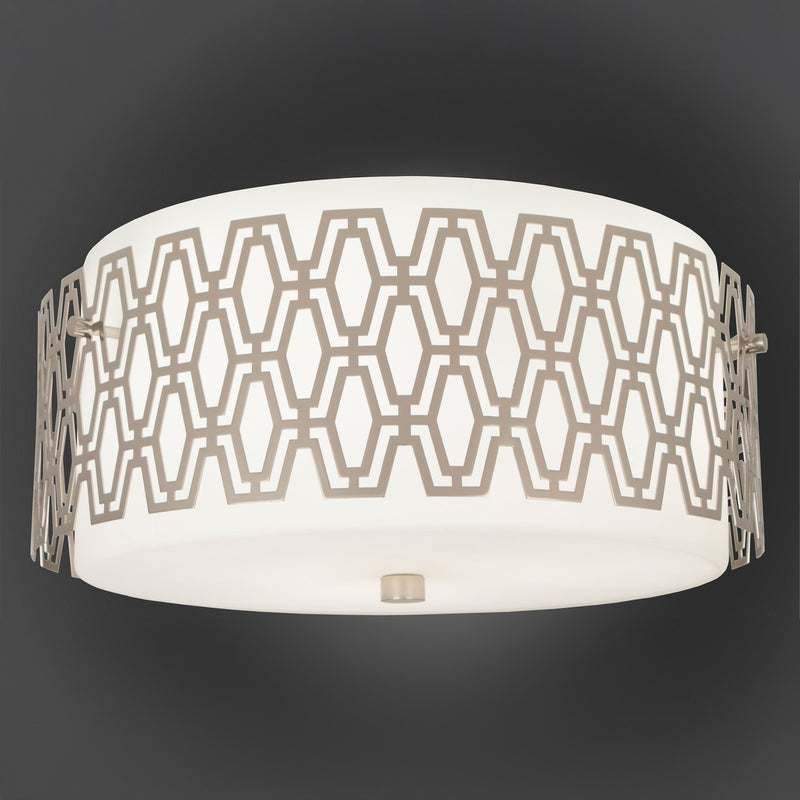 Robert Abbey - S203 - Three Light Flushmount - Marcel - Polished Nickel w/Frosted Cased White Glass