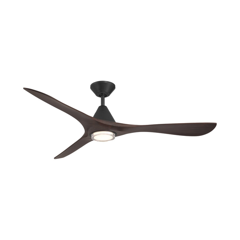 Modern Forms Fans - FR-D2504-60L-MB/DW - 60"Ceiling Fan - Carve - Matte Black/Dark Walnut